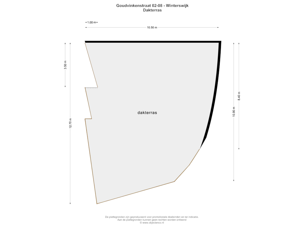 Bekijk plattegrond van DAKTERRAS van Goudvinkenstraat 2-08