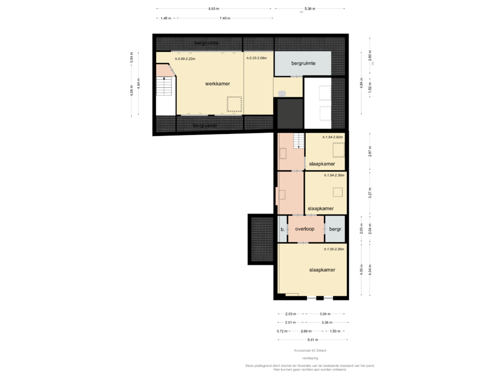 Bekijk plattegrond van verdieping van Kruisstraat 42