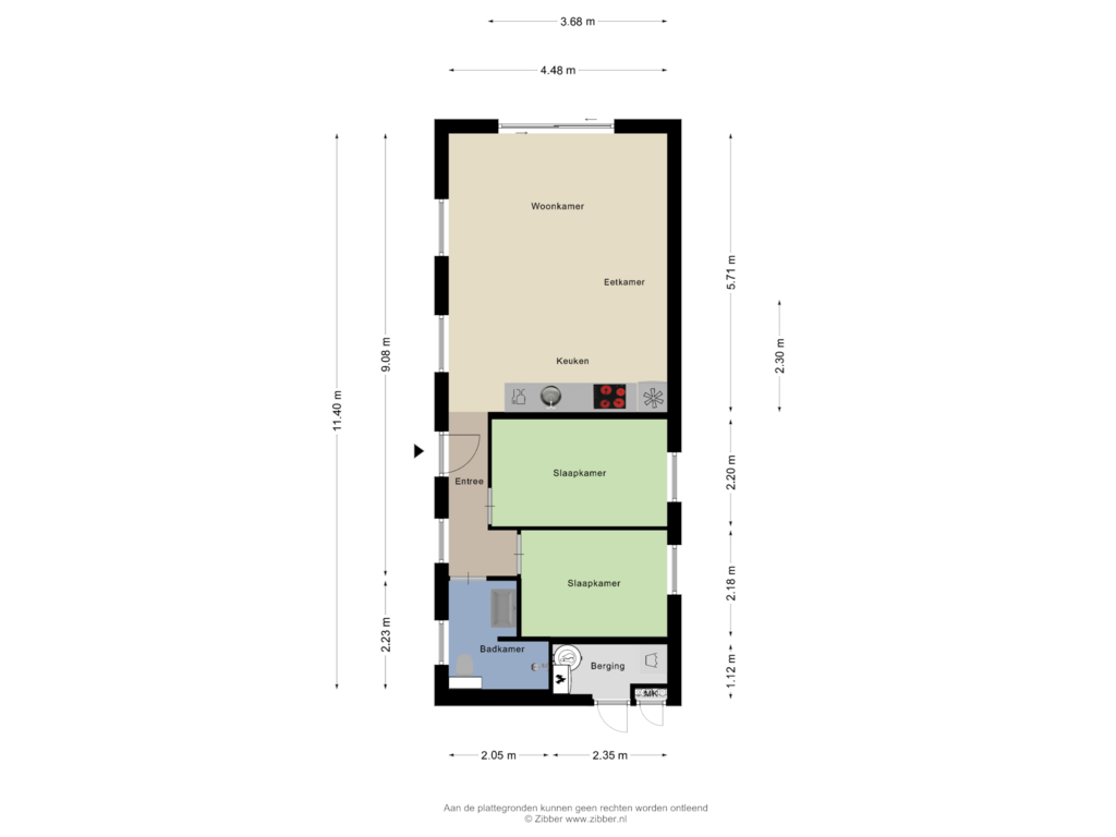 Bekijk plattegrond van Begane grond van Belkmerweg 58-H5