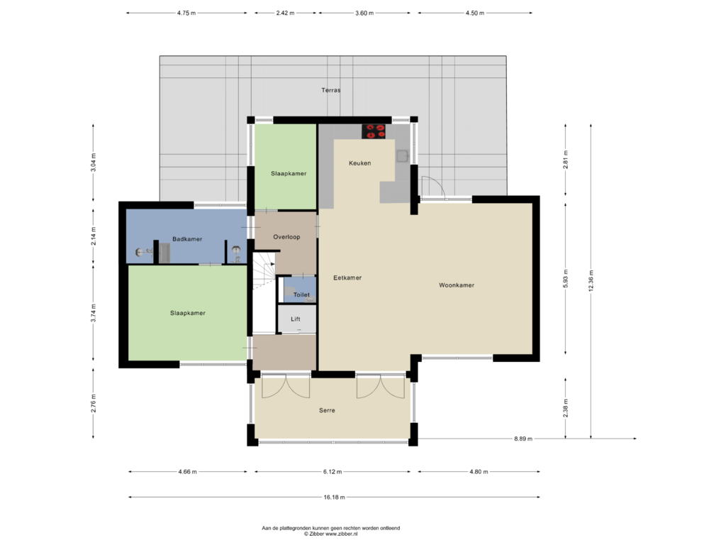 Bekijk plattegrond van Eerste Verdieping van Dunantlaan 2-A