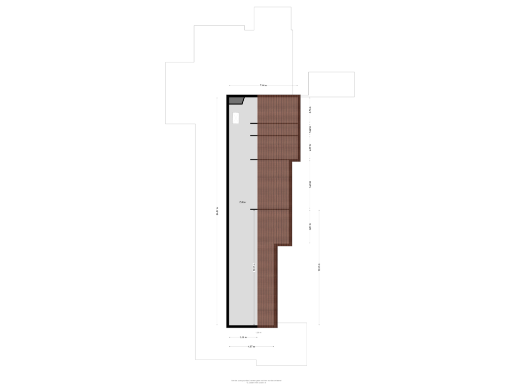 View floorplan of Zolder of Boekelosestraat 47