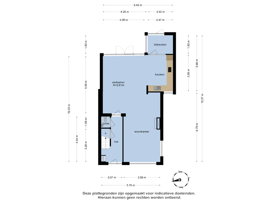 Bekijk plattegrond van Begane grond van Voorkamp 43