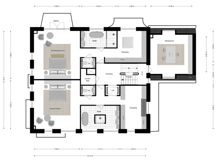 1e VERDIEPING OPTIE -1