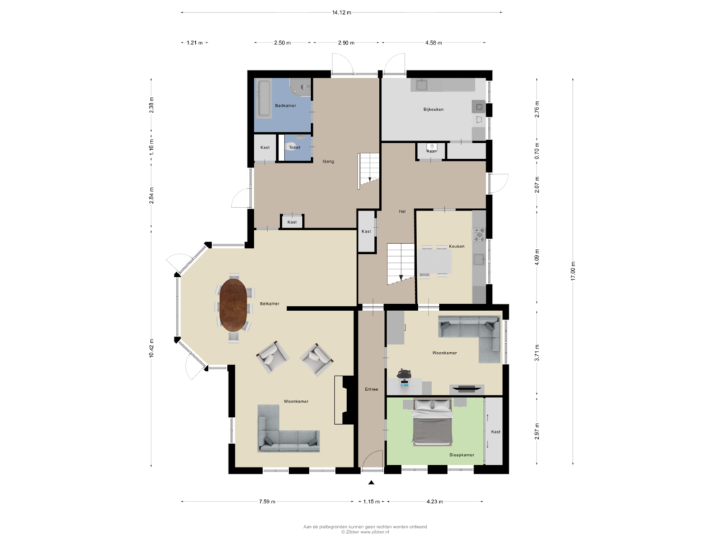 Bekijk plattegrond van Begane Grond van Kruisstraat 1-A