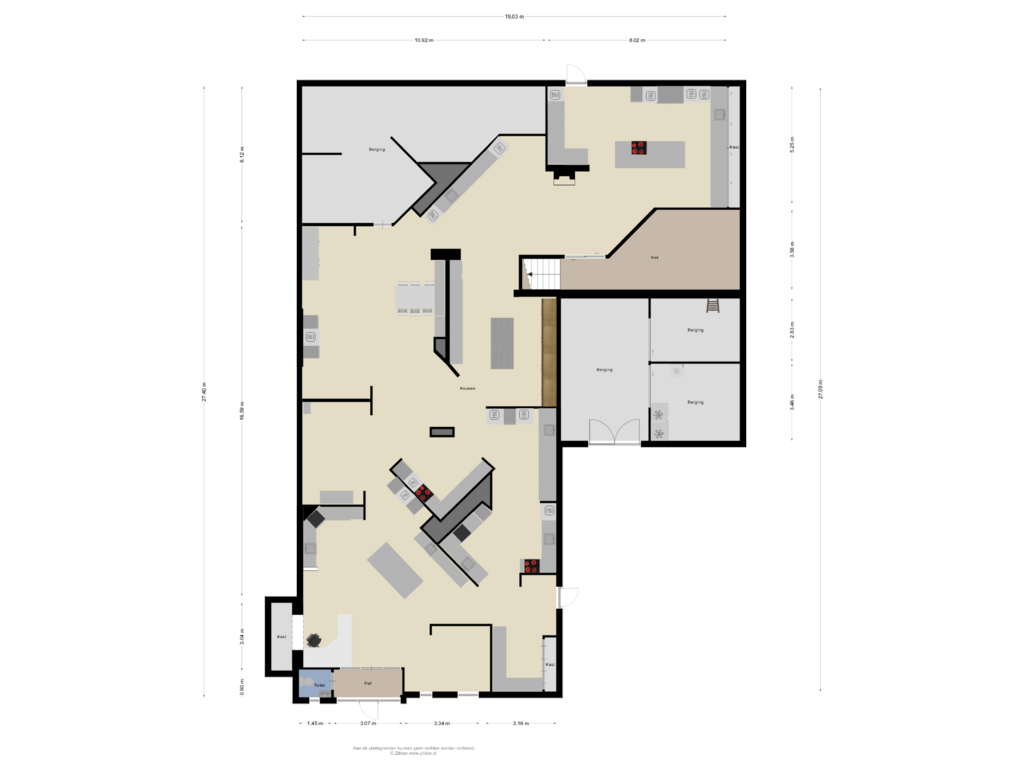 Bekijk plattegrond van Bijgebou van Kruisstraat 1-A