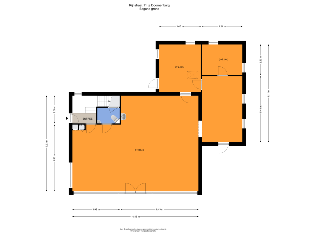 Bekijk plattegrond van Begane grond van Rijnstraat 11