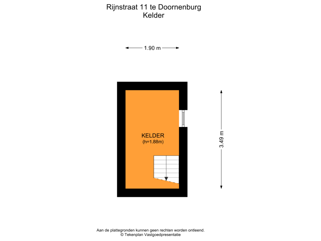 Bekijk plattegrond van Kelder van Rijnstraat 11