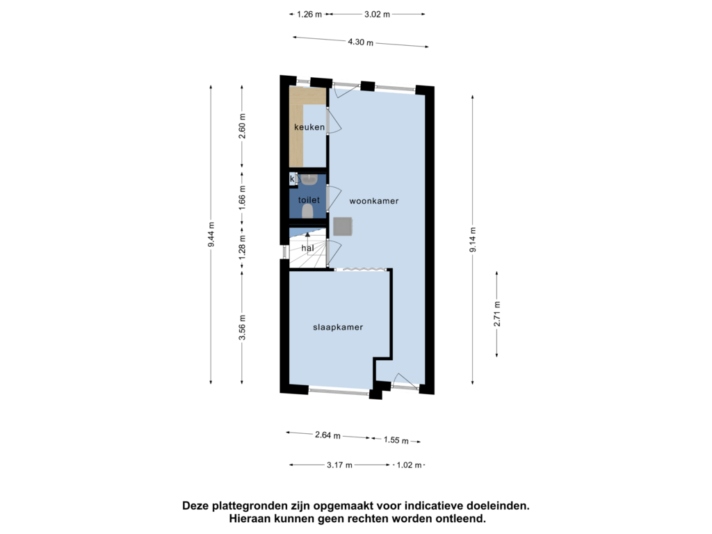 Bekijk plattegrond van Begane grond （311） van Ootmarsumsestraat 309