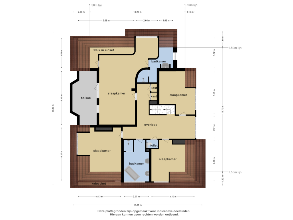 View floorplan of Eerste verdieping of Grevelingenhout 170