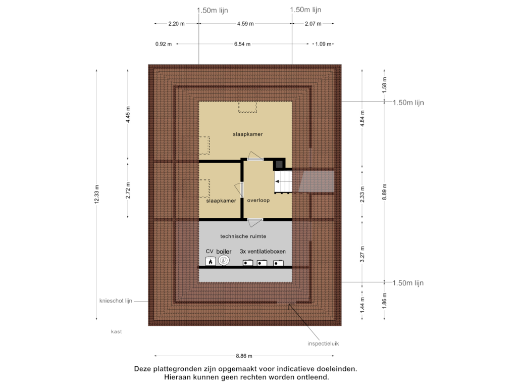 View floorplan of Tweede verdieping of Grevelingenhout 170