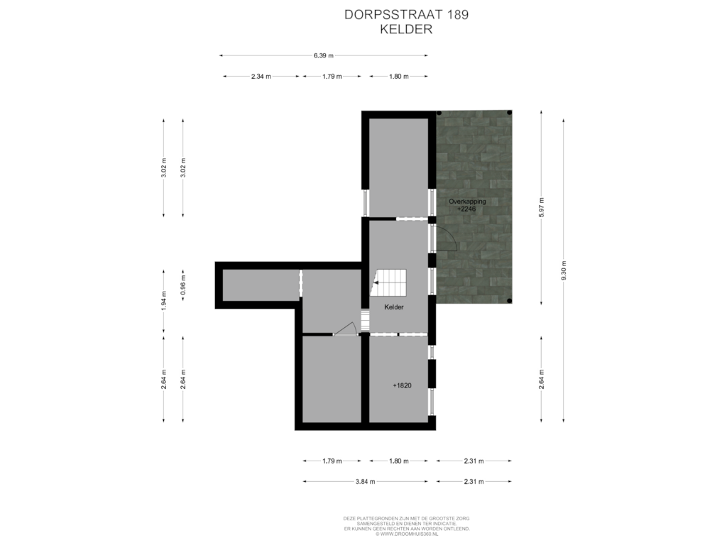 Bekijk plattegrond van Onderhuis van Dorpsstraat 189