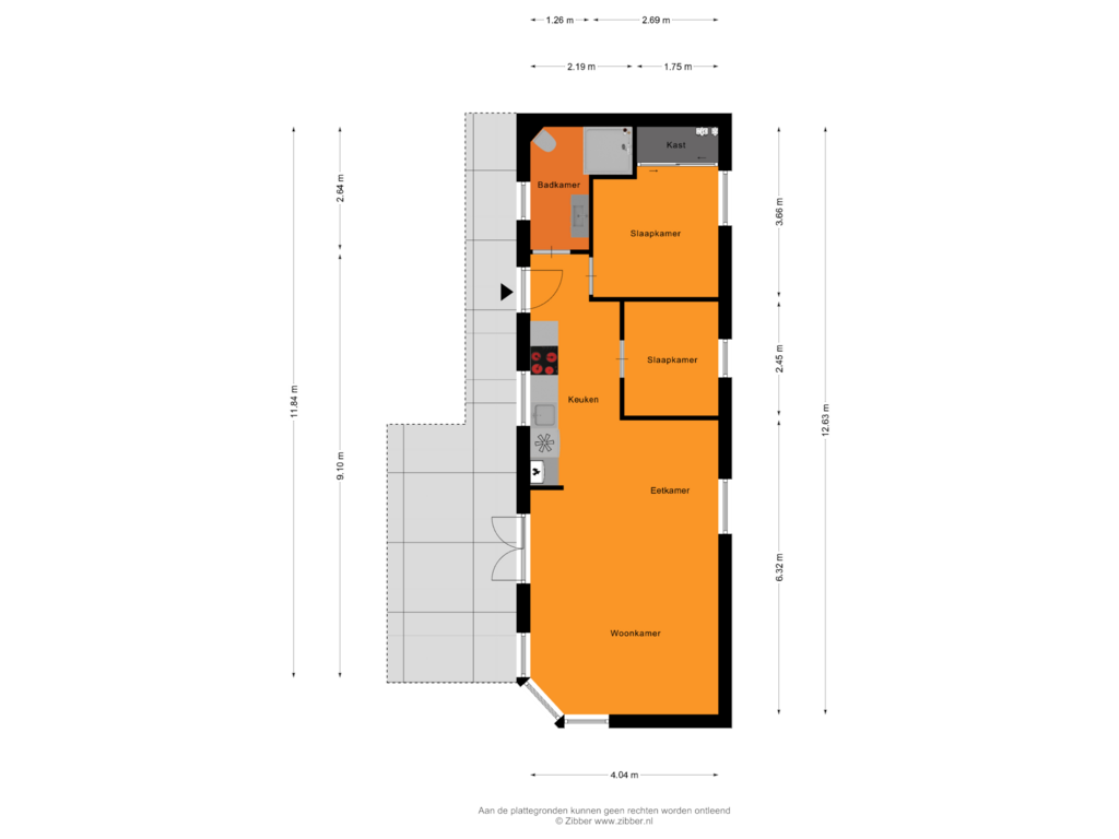 Bekijk plattegrond van Appartement van Kuiltjesweg 44-237