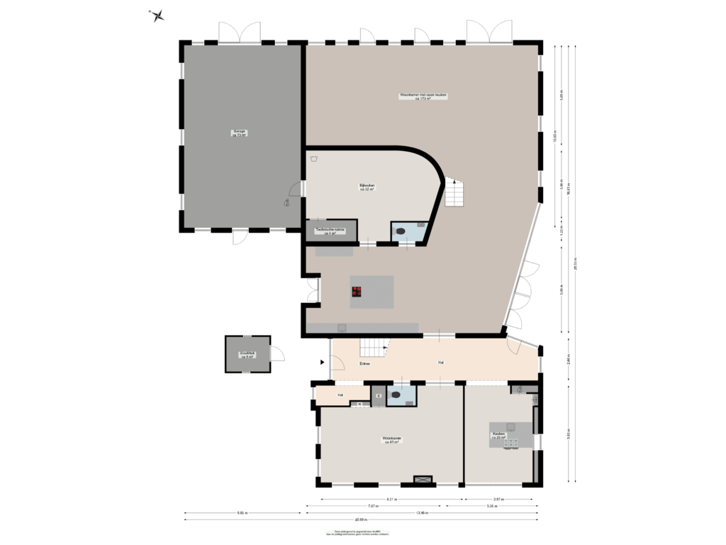 Bekijk plattegrond van Begane grond van Asserstraat 95