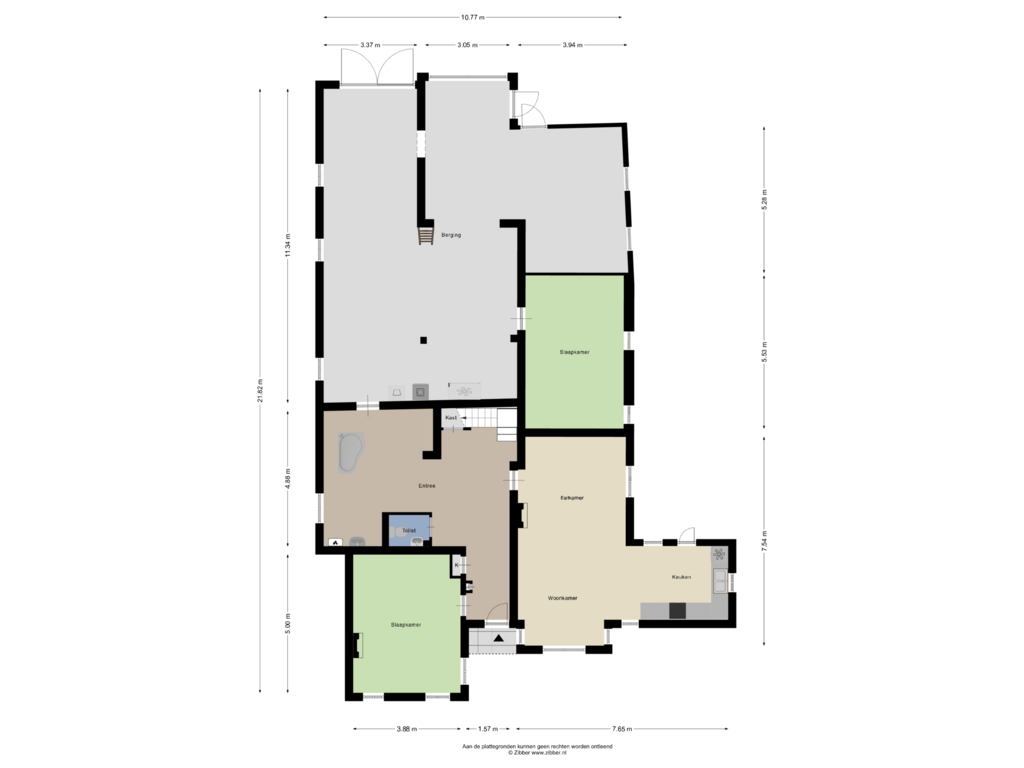 Bekijk plattegrond van Begane grond van Langelaan 6