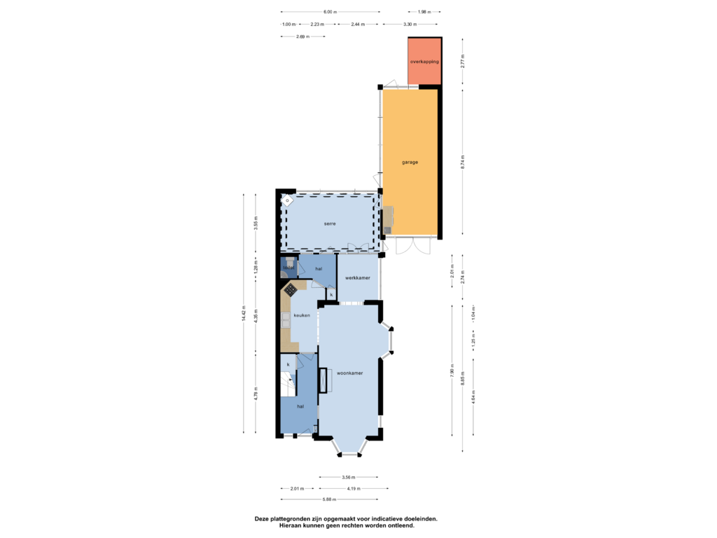 View floorplan of Begane grond of Deventerstraat 73-2