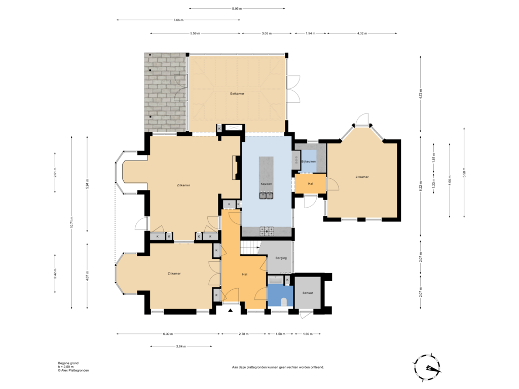 View floorplan of Begane grond of Lijsterlaan 1