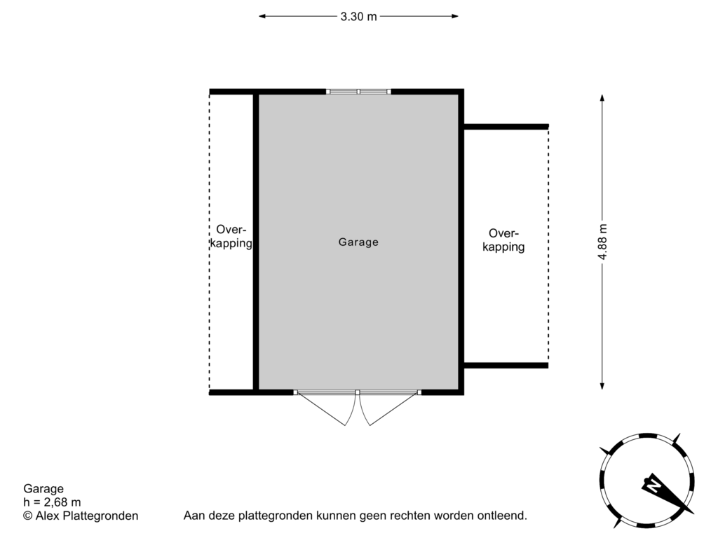 View floorplan of Garage of Lijsterlaan 1