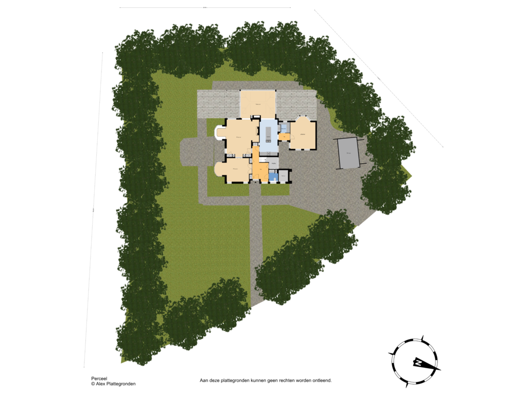 View floorplan of Perceel of Lijsterlaan 1