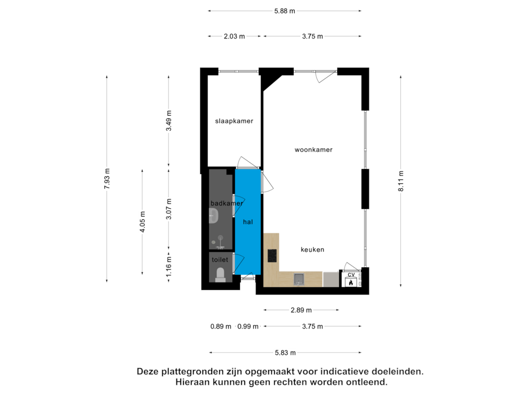 Bekijk plattegrond van Begane grond van Don Boscoplein 1-B