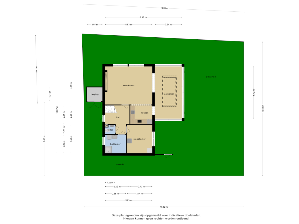 View floorplan of Woning overzicht of Kleine Heistraat 16-K076