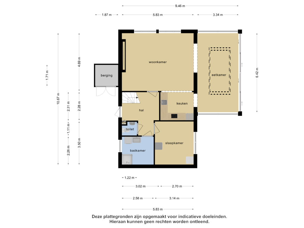 View floorplan of Begane grond of Kleine Heistraat 16-K076