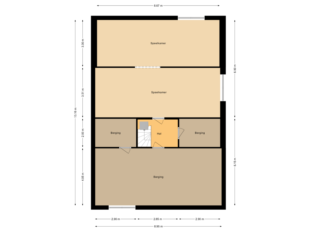 View floorplan of Kelder of Fazantstraat 7