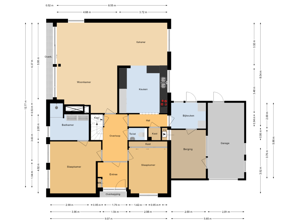 View floorplan of Begane grond of Fazantstraat 7