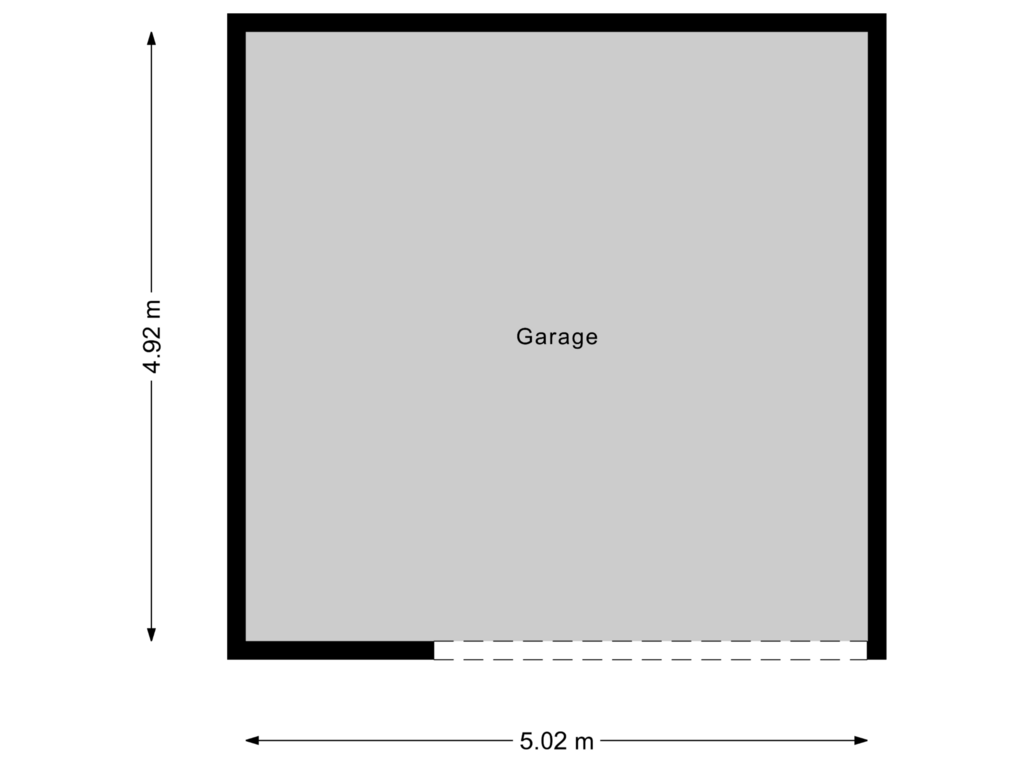 View floorplan of Garage of Fazantstraat 7