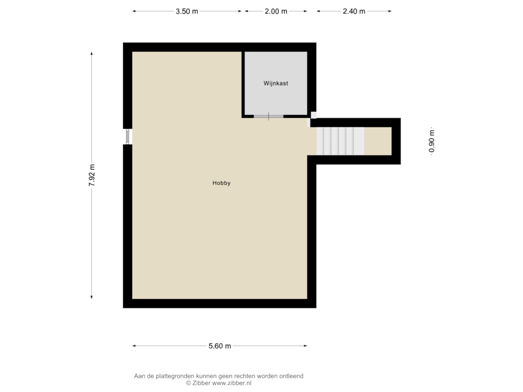 View floorplan of Kelder of Zuideinde 15