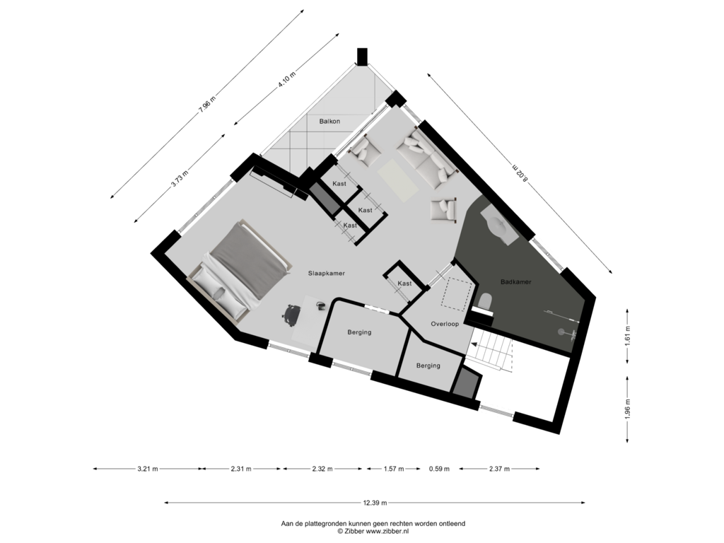 Bekijk plattegrond van Eerste Verdieping van Beekhuizenseweg 73