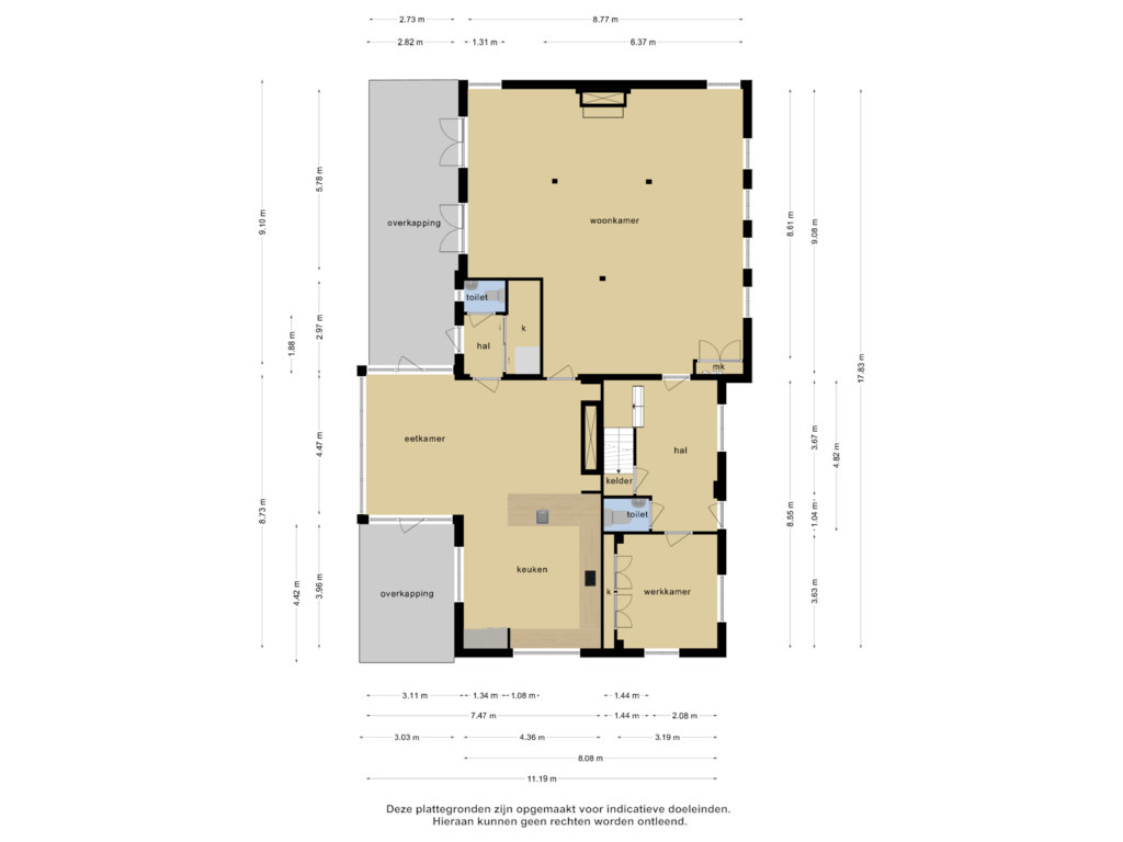 Bekijk plattegrond van Begane grond van Soeterbeekseweg 21