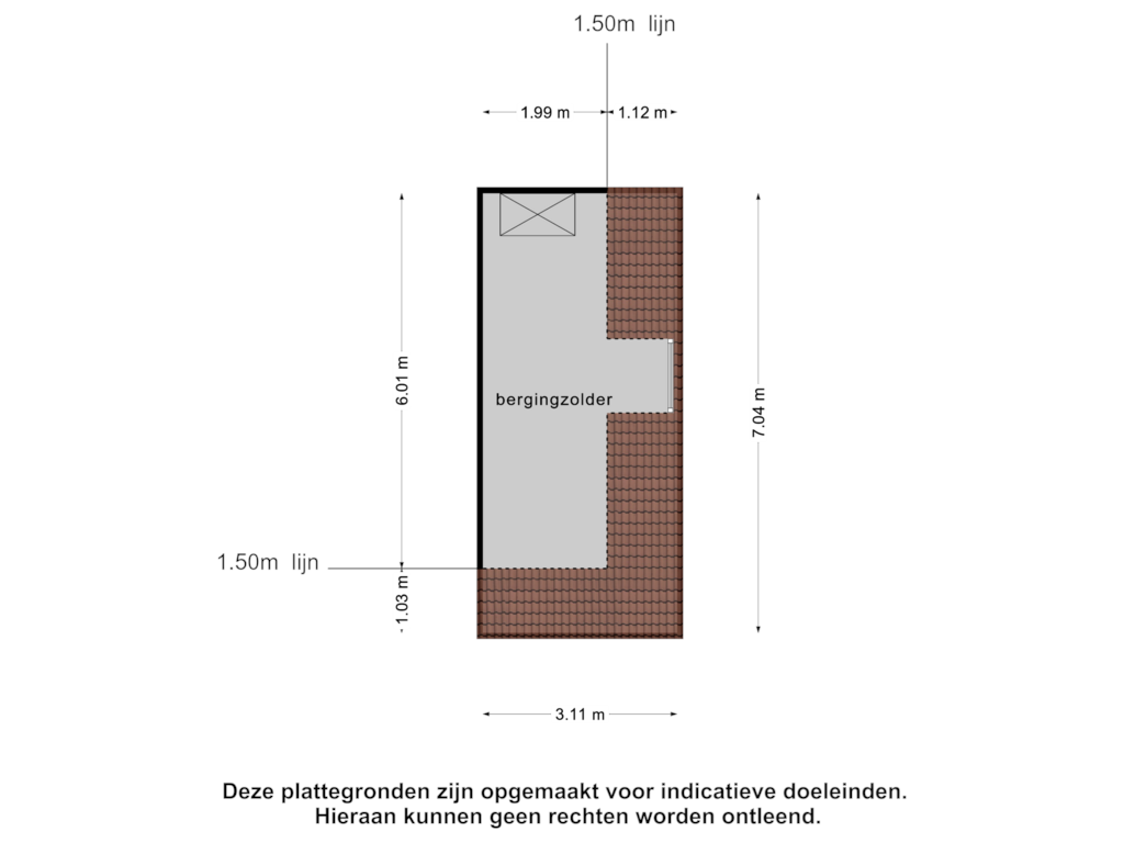 View floorplan of BergingZolder 1 of Soeterbeekseweg 21