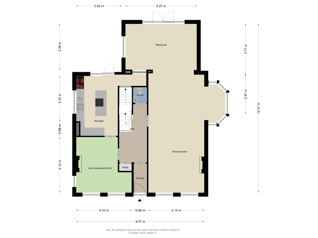 Bekijk plattegrond van Begane Grond van Smitsweg 1