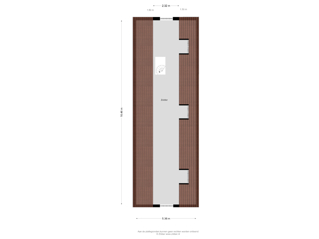 View floorplan of Zolder of Smitsweg 1