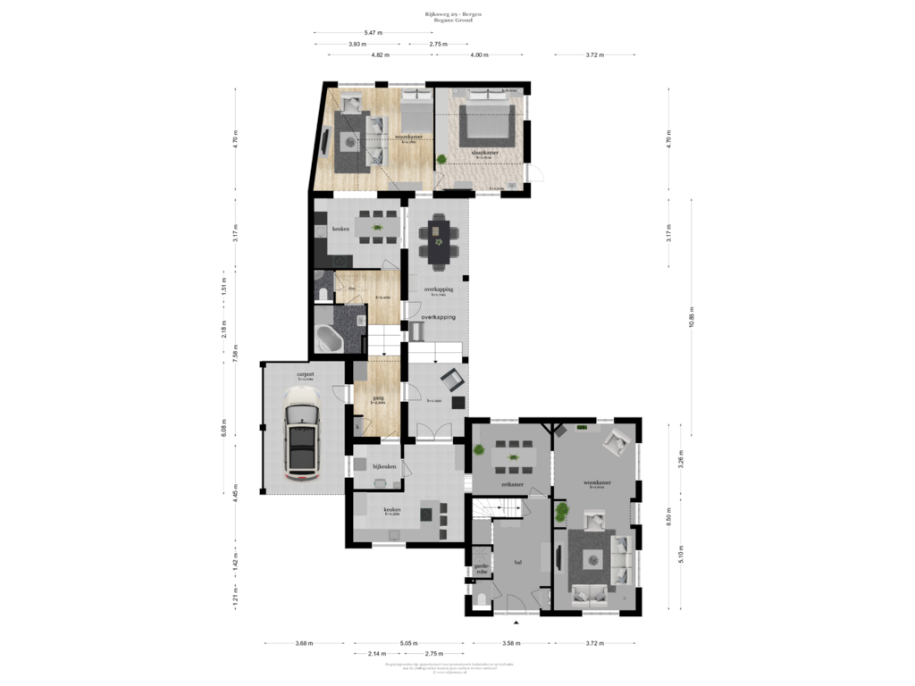 View floorplan of BEGANE GROND of Rijksweg 29