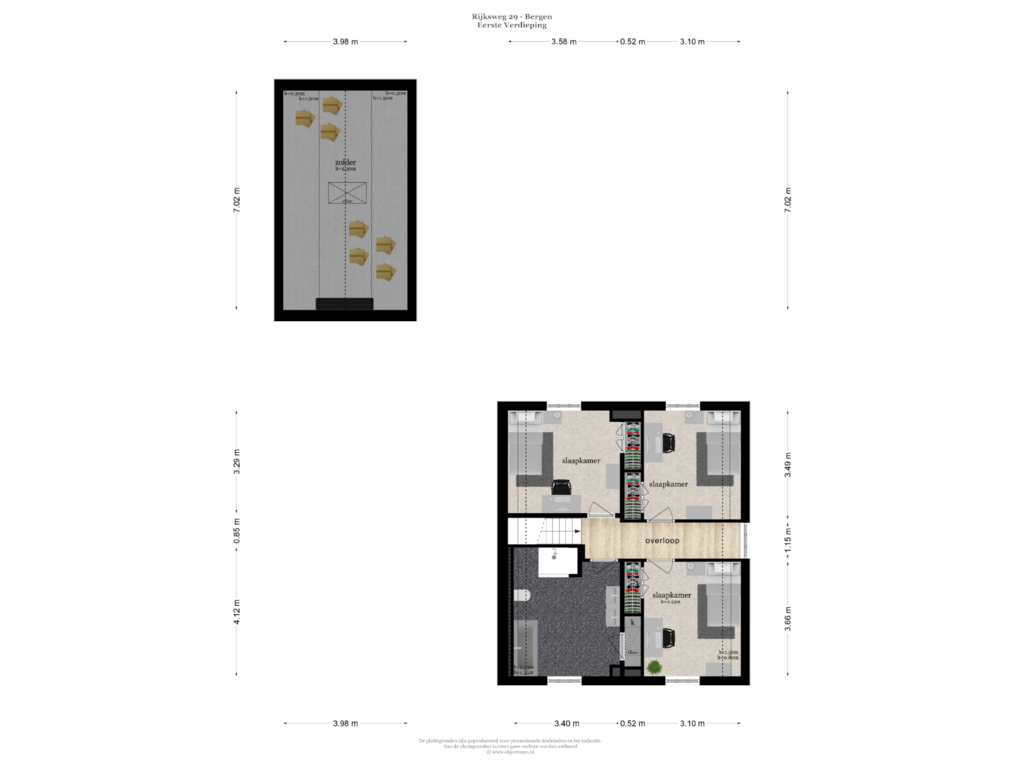 View floorplan of EERSTE VERDIEPING of Rijksweg 29