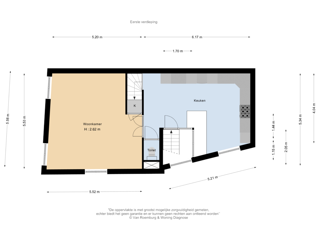 Bekijk plattegrond van Eerste verdieping van Breed 38