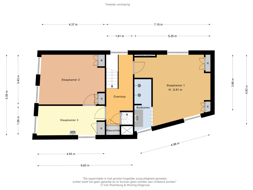 Bekijk plattegrond van Tweede verdieping van Breed 38