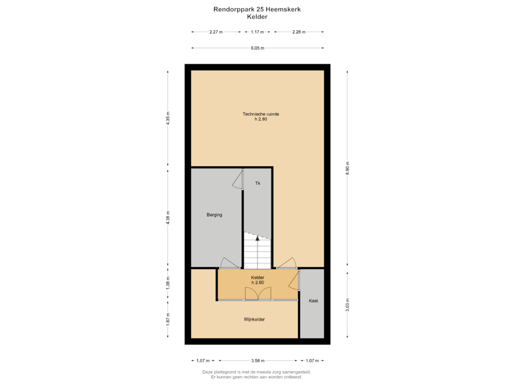 Bekijk plattegrond van Kelder van Rendorppark 25