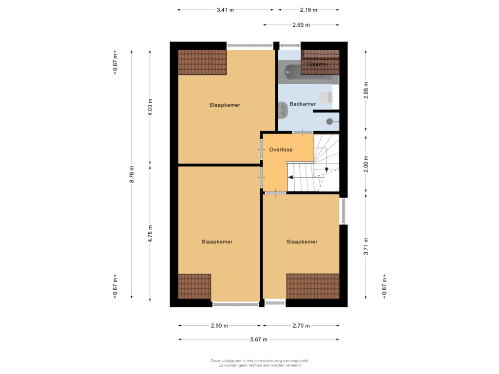 View floorplan of Eerste verdieping  of Rembrandtpark 88