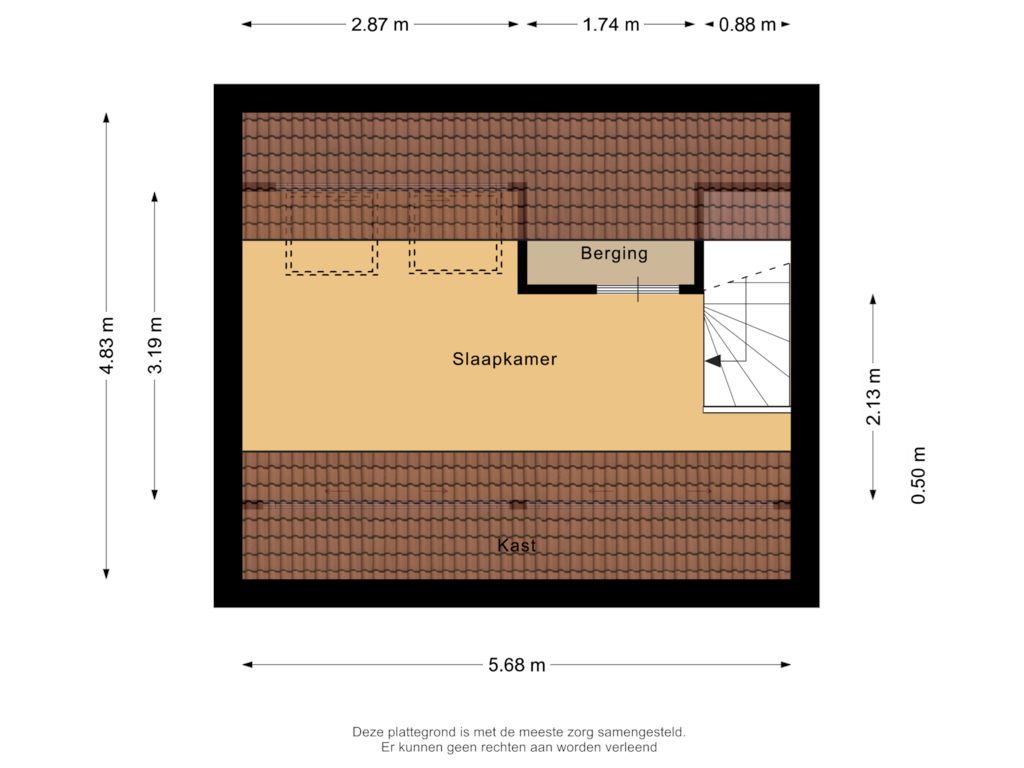 View floorplan of Tweede verdieping  of Rembrandtpark 88