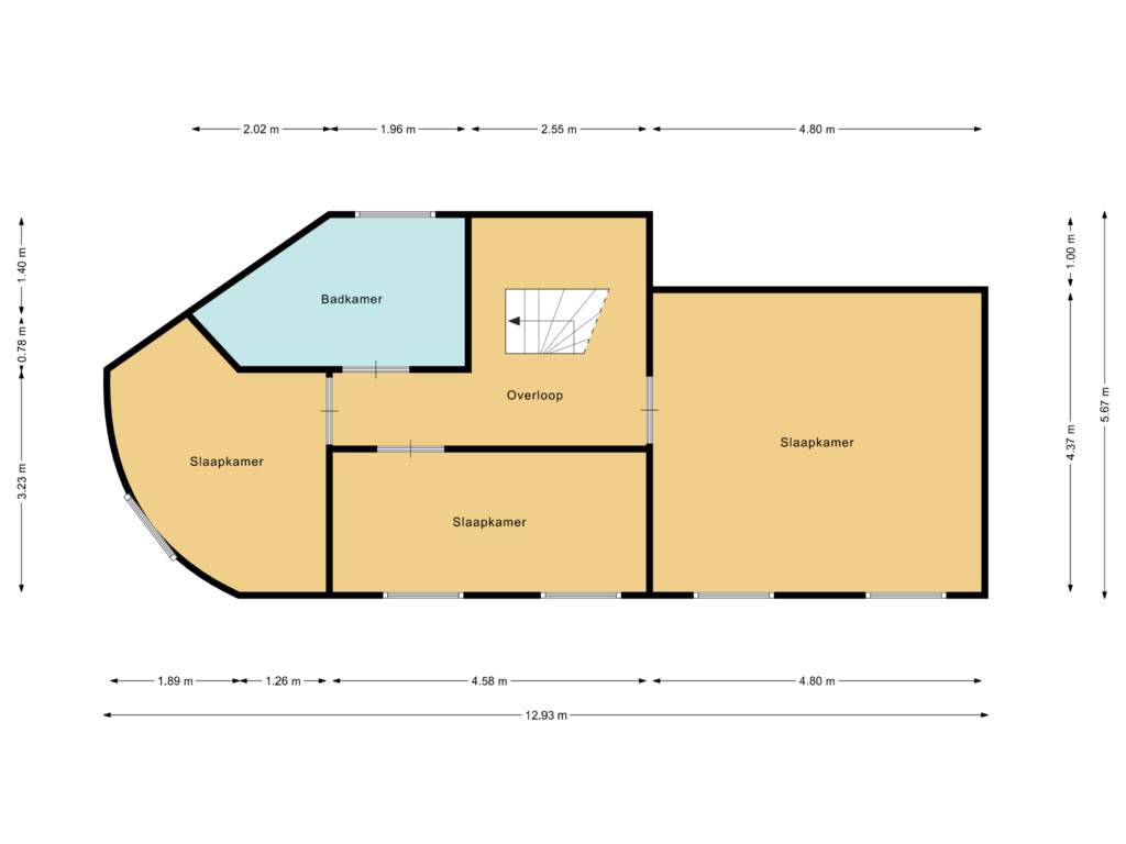 Bekijk plattegrond van Floor 1 van Pinksterbloemstraat 23