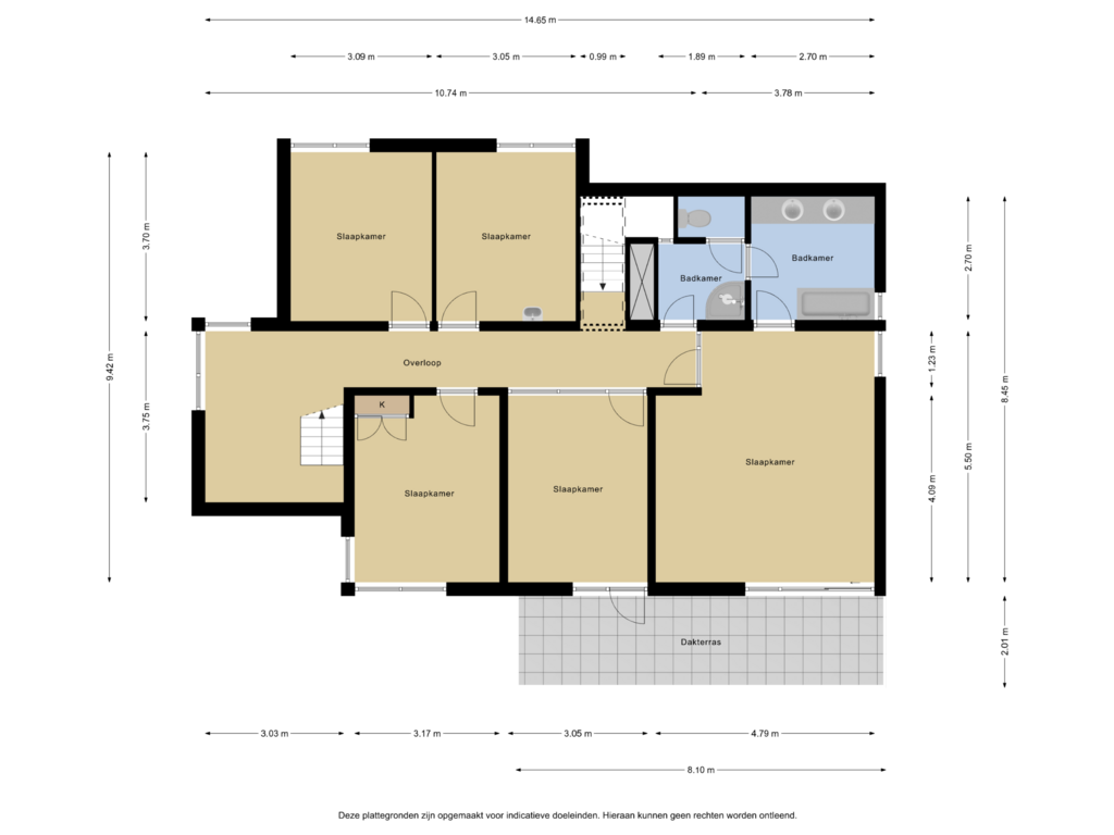 Bekijk plattegrond van 1e verdieping van Baron Schimmelpenninck van der Oyelaan 13