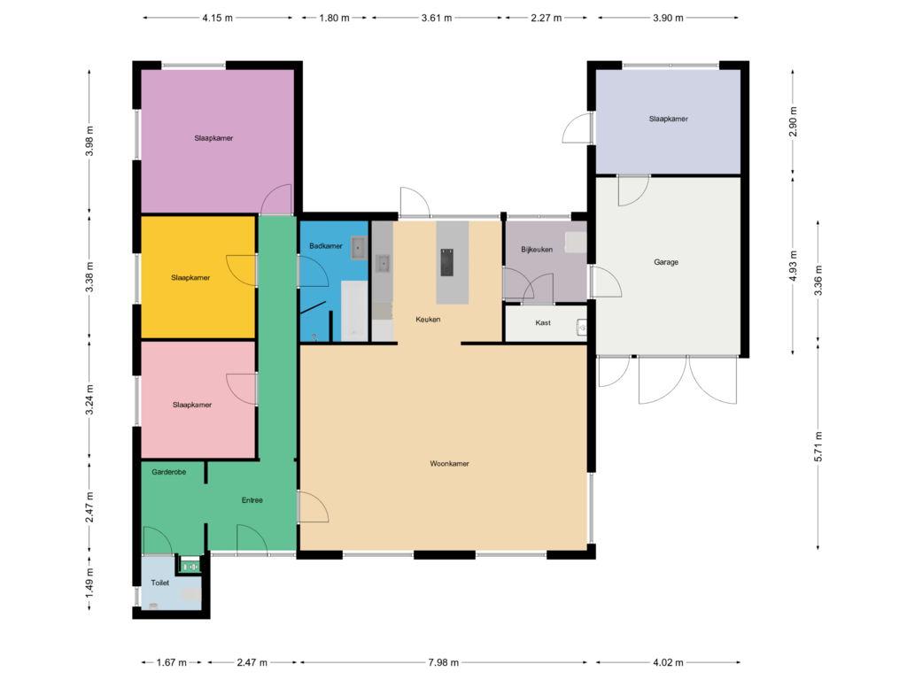 View floorplan of begane grond of Telstar 19