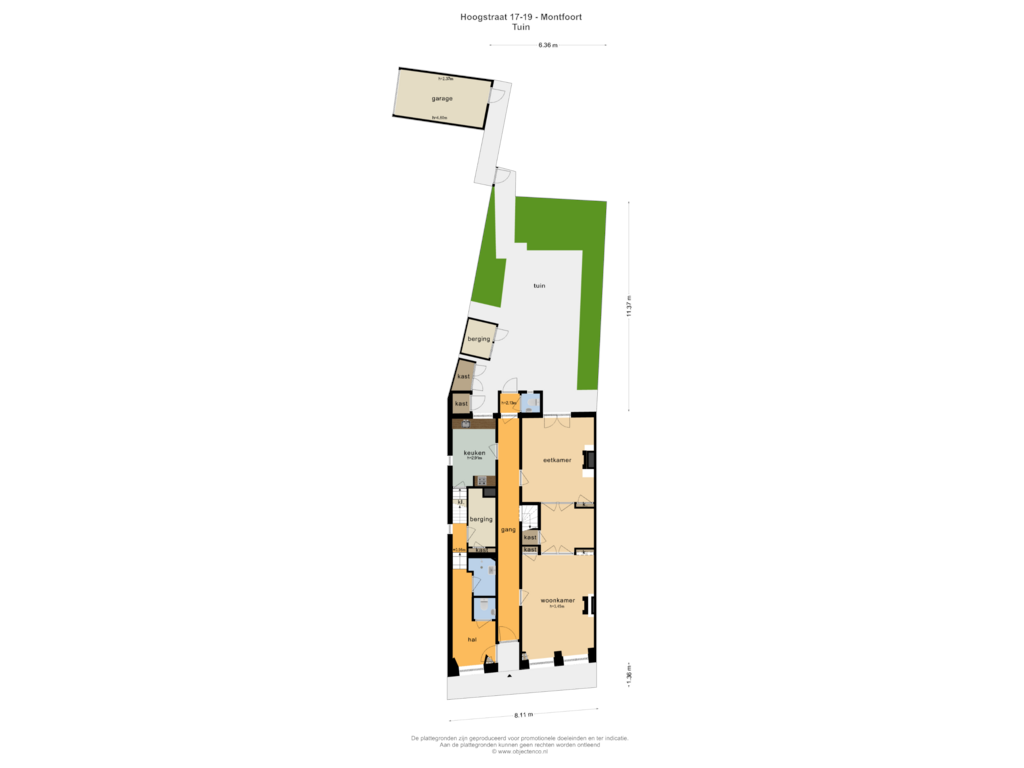 Bekijk plattegrond van TUIN van Hoogstraat 17