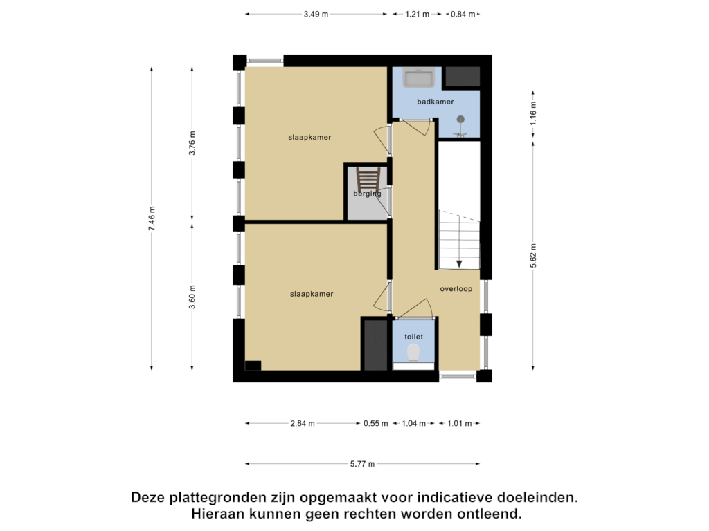 View floorplan of Eerste Verdieping of Zuiderboslaan 15