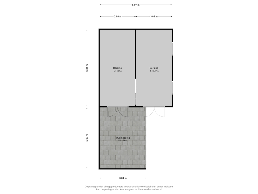 Bekijk plattegrond van Garage/schuur van Horthoekerweg 11