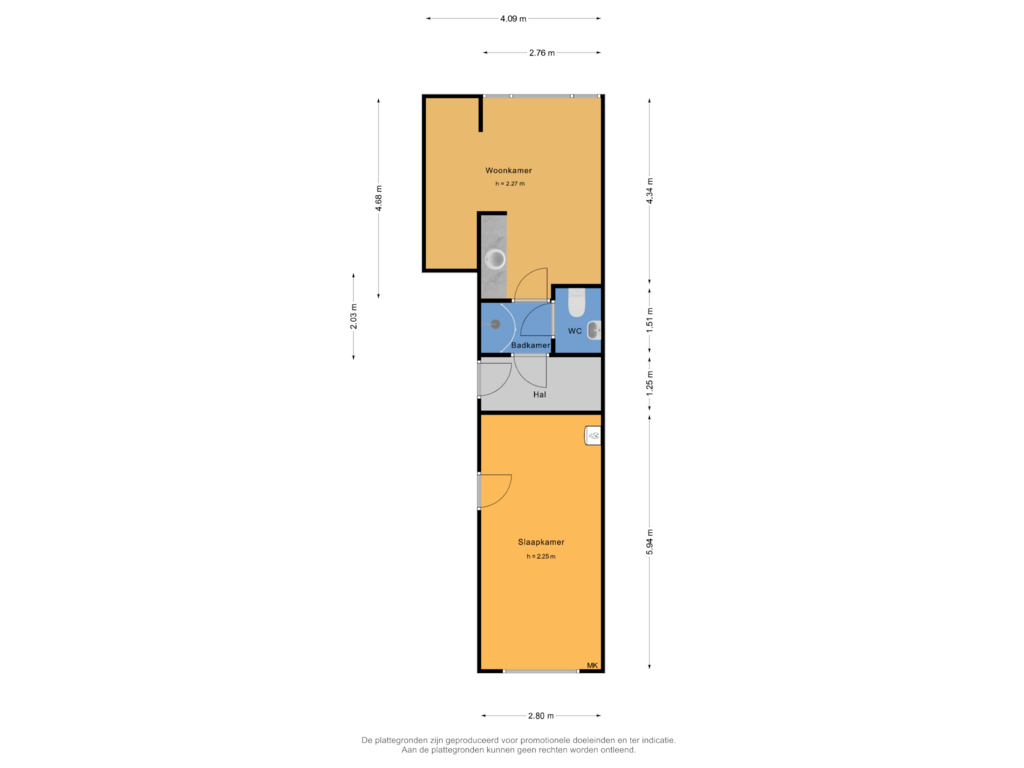 Bekijk plattegrond van Bijgebouw van Horthoekerweg 11