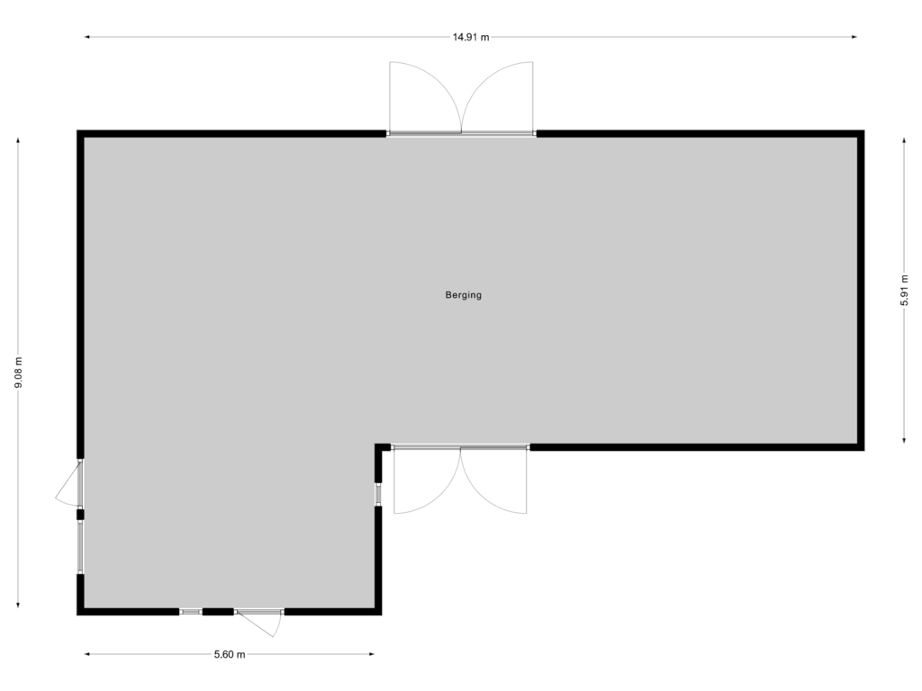 Bekijk plattegrond van Berging 1 van Burg v Wijngaardenstraat 40