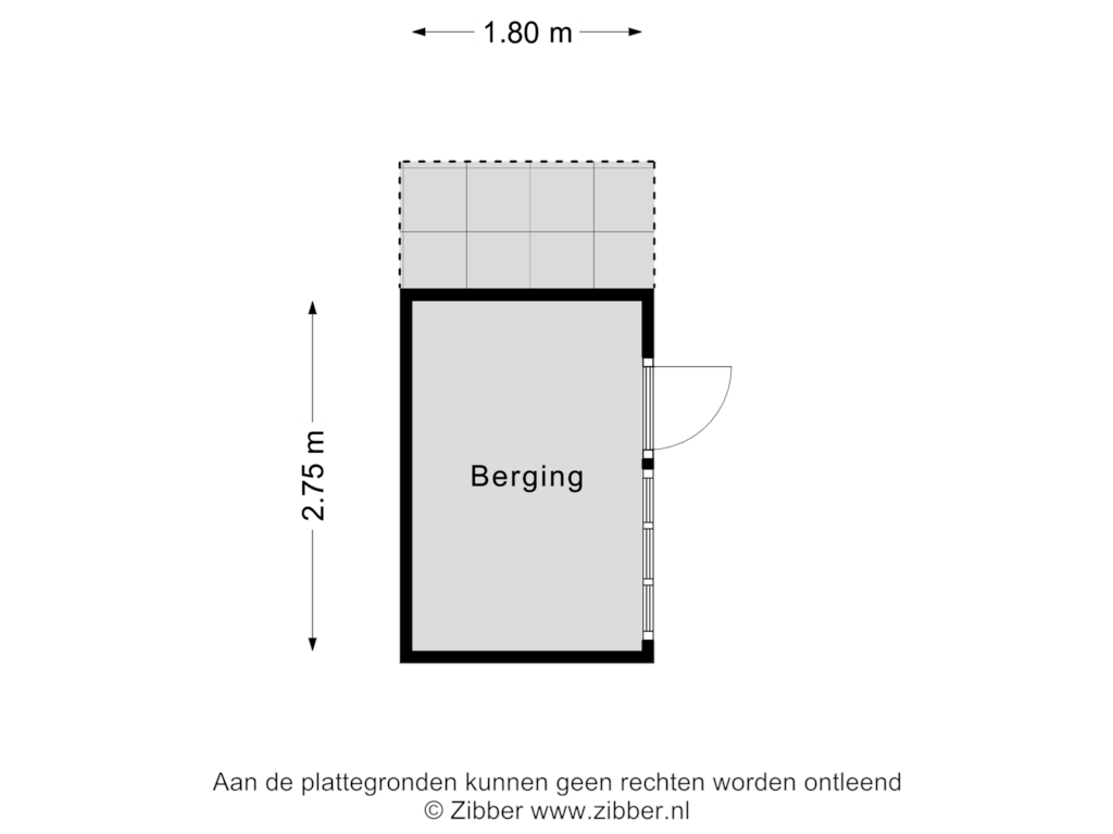 Bekijk plattegrond van Berging van Simon Vestdijkstraat 6